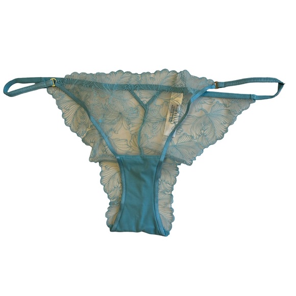 Bluebella- Alula Briefs XXXL light-blue sheer flowers mesh lace trim - Picture 3 of 12